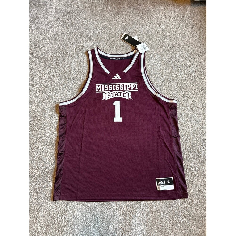 Mississippi State Bulldogs Adidas NWT Men’s Basketball Jersey Size XL